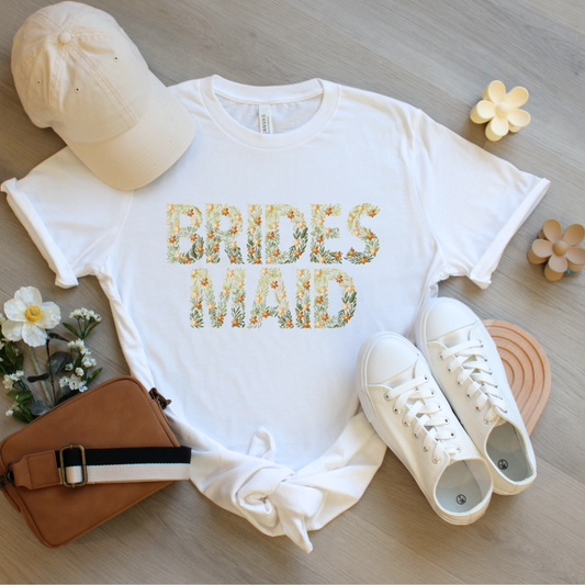 Apricot Blossom Bridesmaid T-Shirt