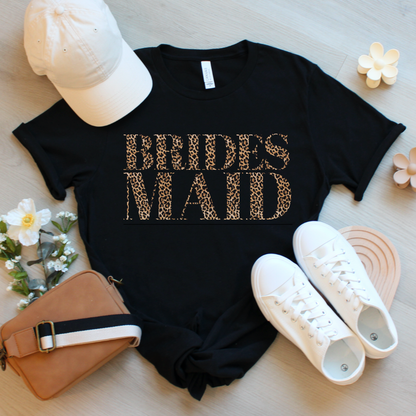 Leopard Print Bridesmaid T-Shirt