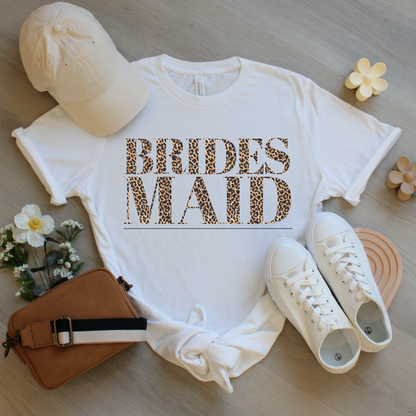 Leopard Print Bridesmaid T-Shirt